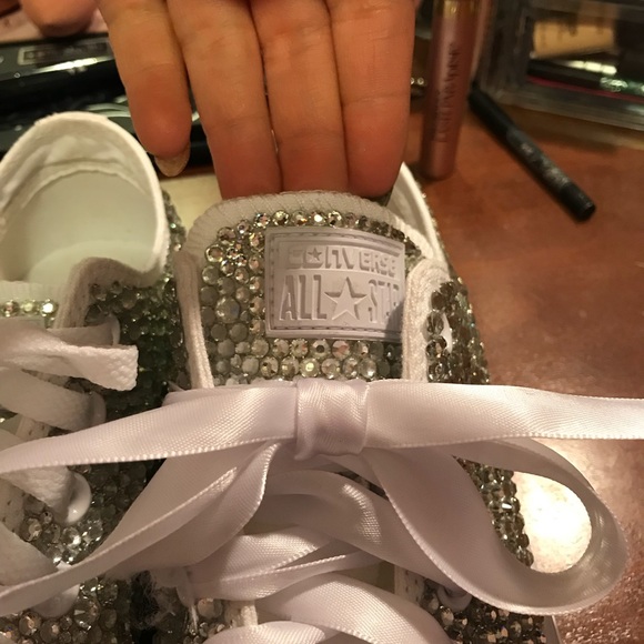 Custom full bling white converse - Picture 6 of 8